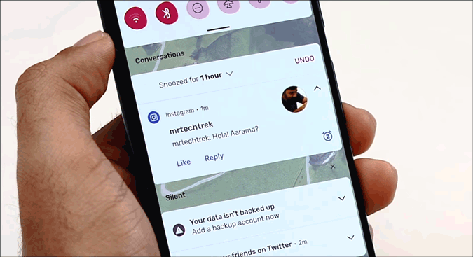 Android 12 message notification style