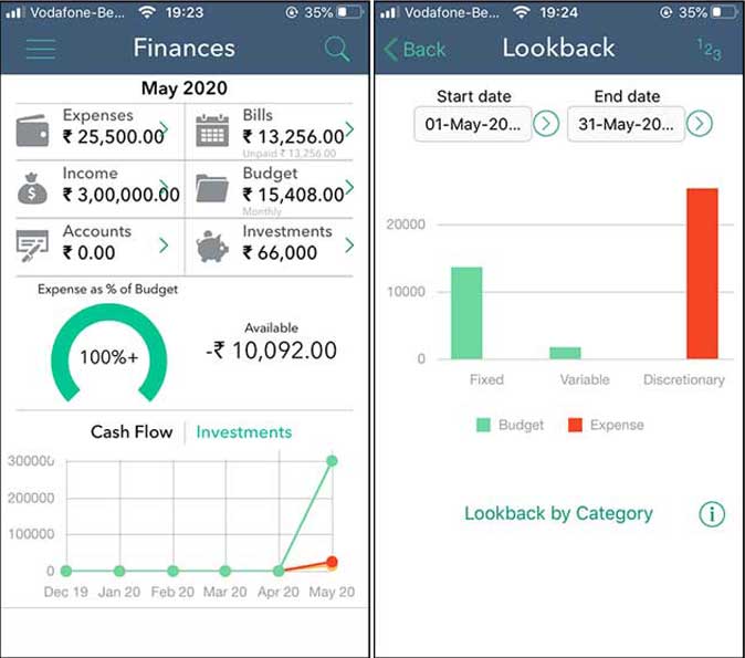 Finances home budget app for iPhone