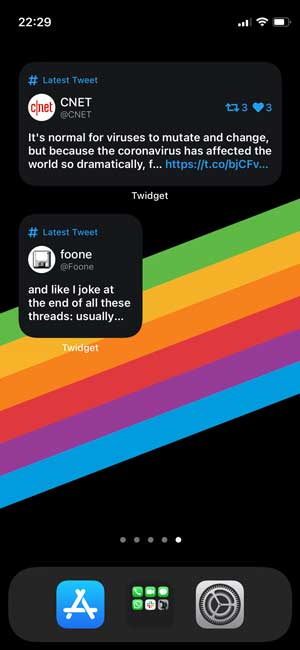 Twidget Twitter App for iPhone