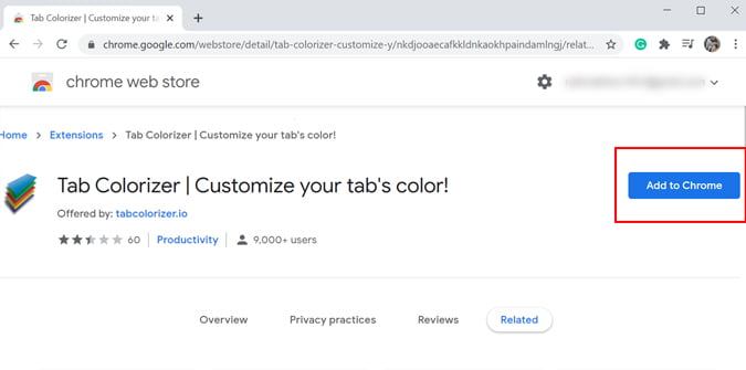 Add tab color on Chrome